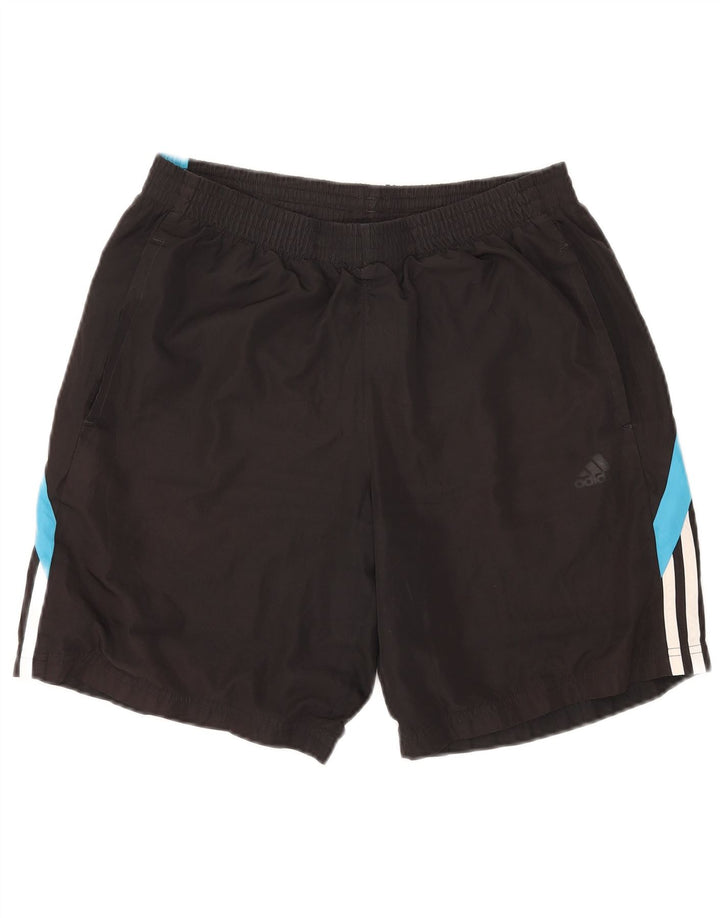 Pantaloncini sportivi da uomo Adidas Medium Black Colourblock in poliestere