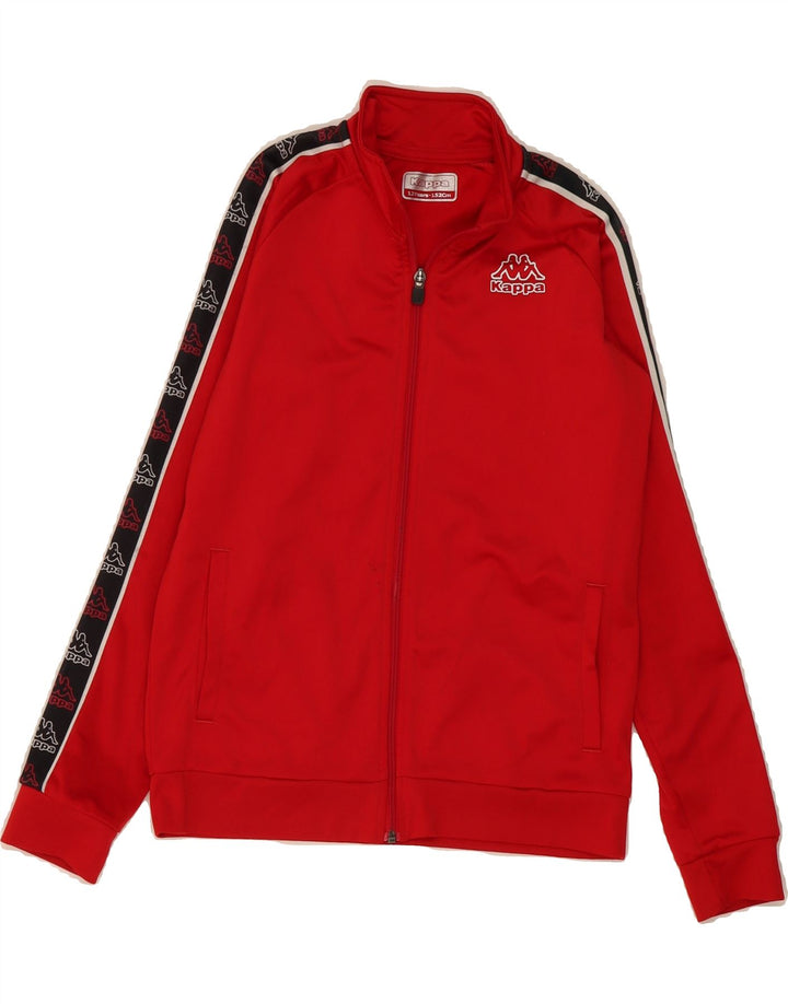 KAPPA Boys Graphic Tracksuit Top Jacket 11-12 Years Red Colourblock Vintage Kappa and Second-Hand Kappa from Messina Hembry 