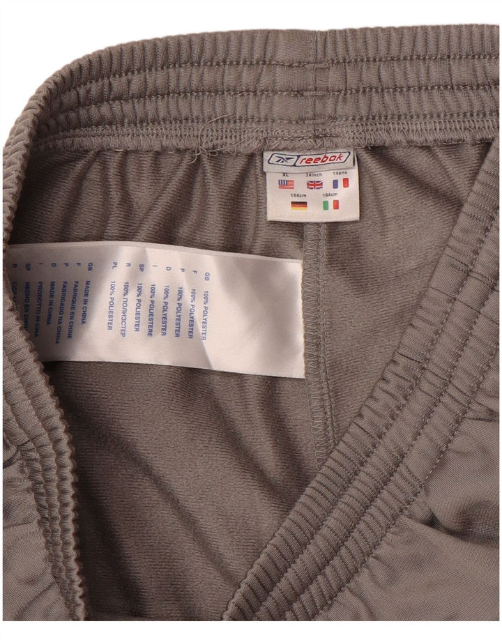 Pantaloni da tuta con grafica Reebok da ragazzo 13-14 anni in poliestere grigio