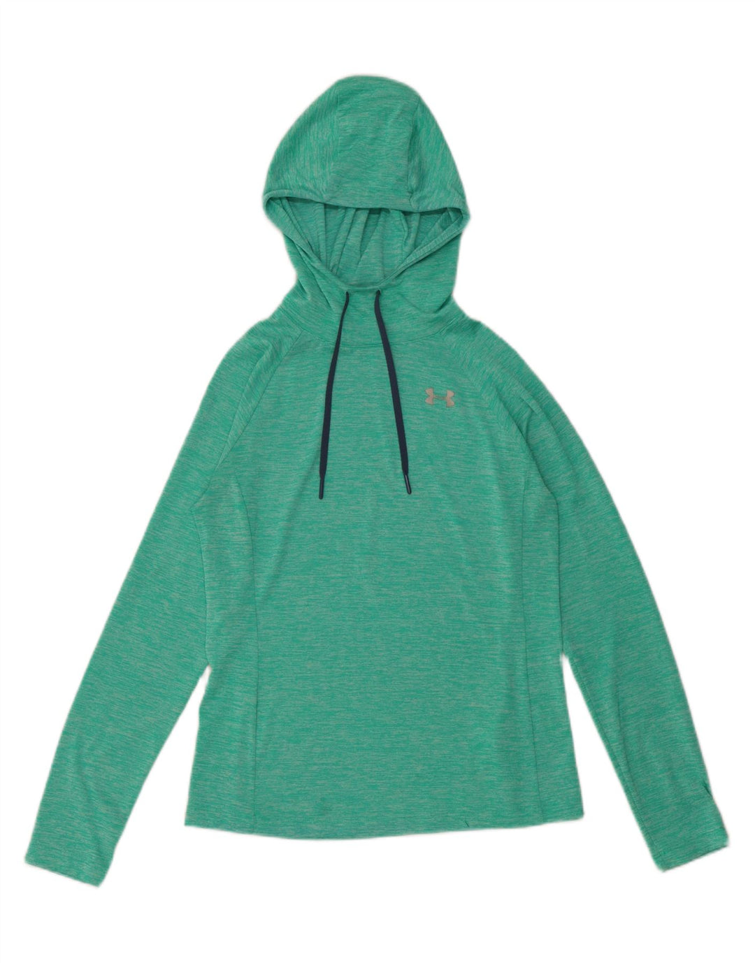 Under Armour Donna Heat Gear Top manica lunga UK 6 XS Verde Poliestere