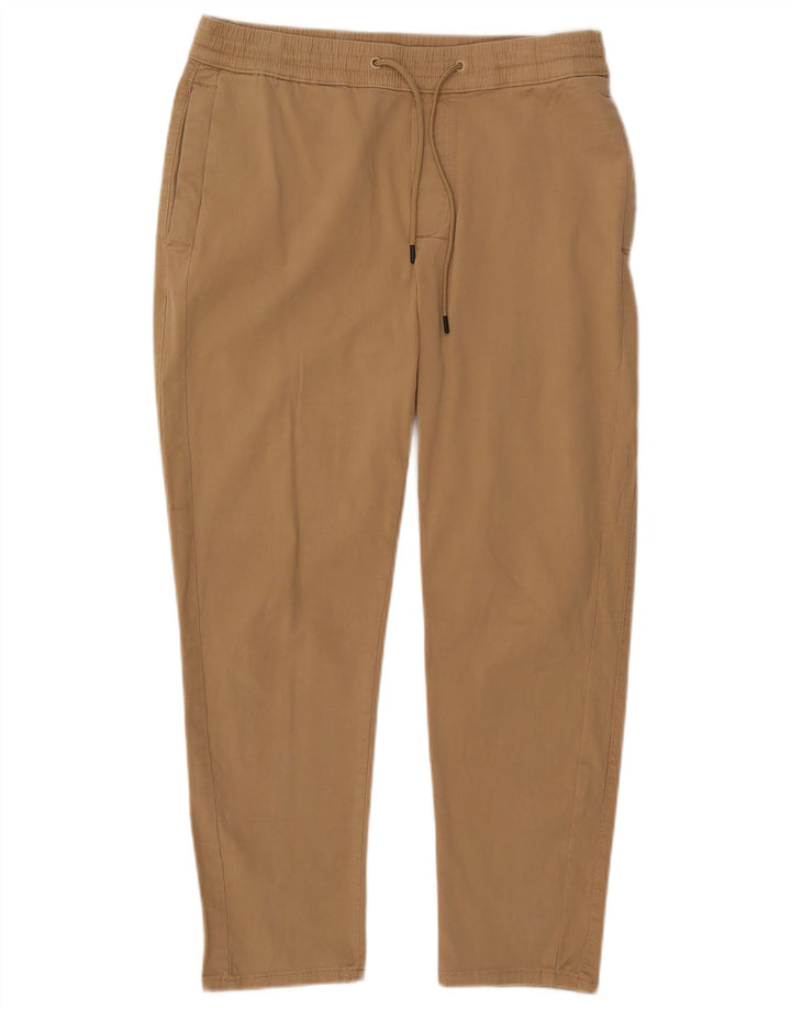 Pantaloni corti dritti da uomo ZARA medi W31 L26 in cotone beige