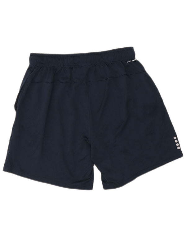 Pantaloncini sportivi da uomo Reebok medio blu navy in poliestere