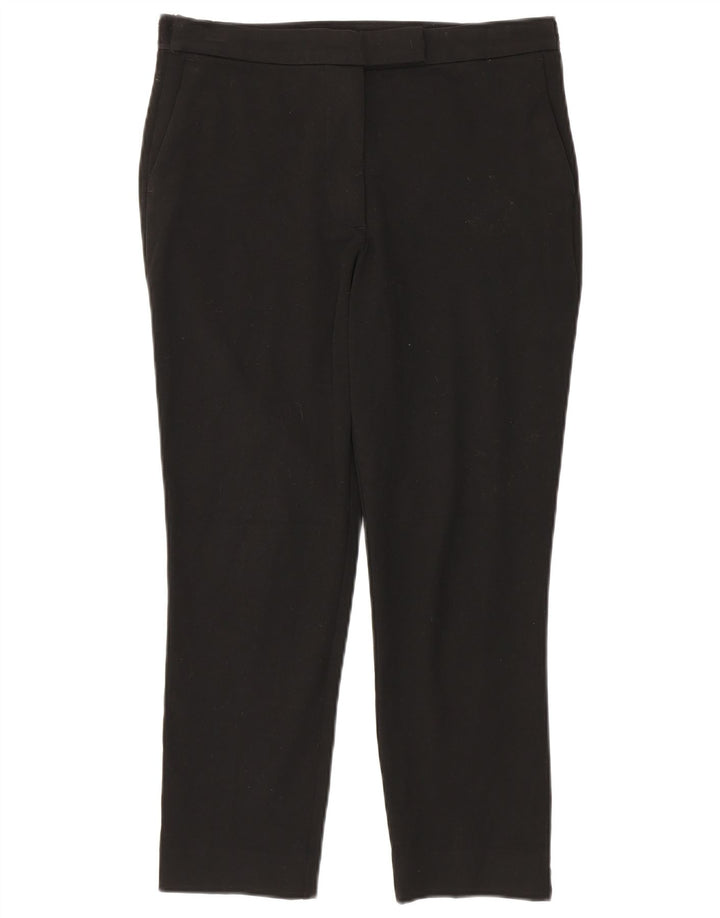 Pantaloni da abito slim da donna Marks & Spencer UK 12 medi W32 L25 neri