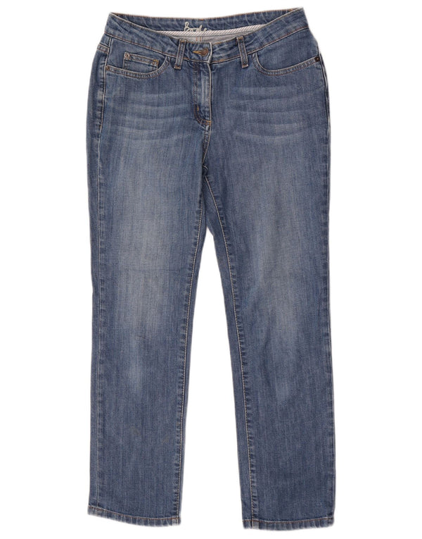 Jeans dritti da donna Boden UK 10 piccoli W28 L27 cotone blu