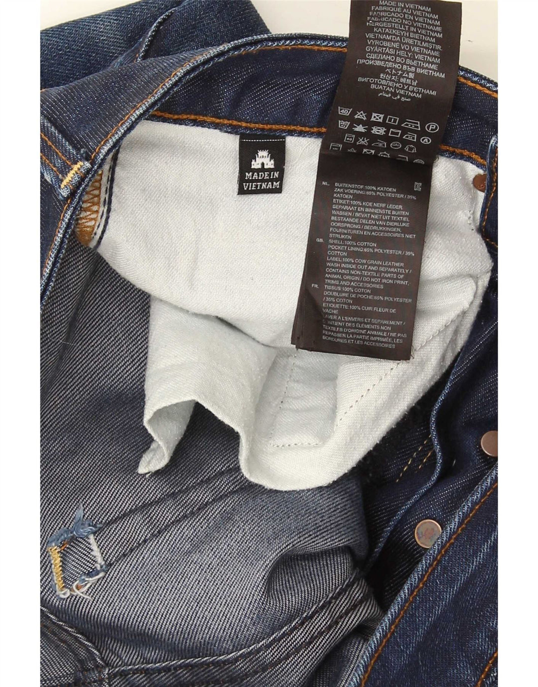 Jeans dritti da uomo G-Star 3301 W30 L32 cotone blu