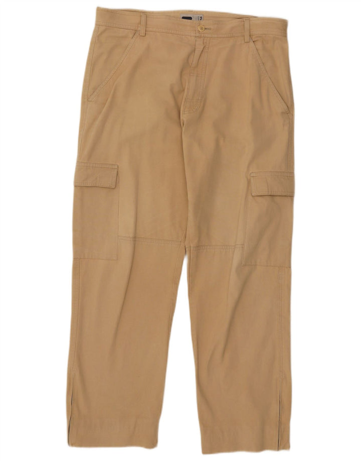 Pantaloni cargo dritti da uomo Fila W38 L29 in cotone beige