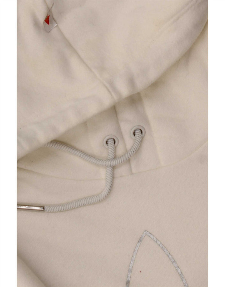 Felpa con cappuccio grafica da donna Adidas IT 44 Medium White