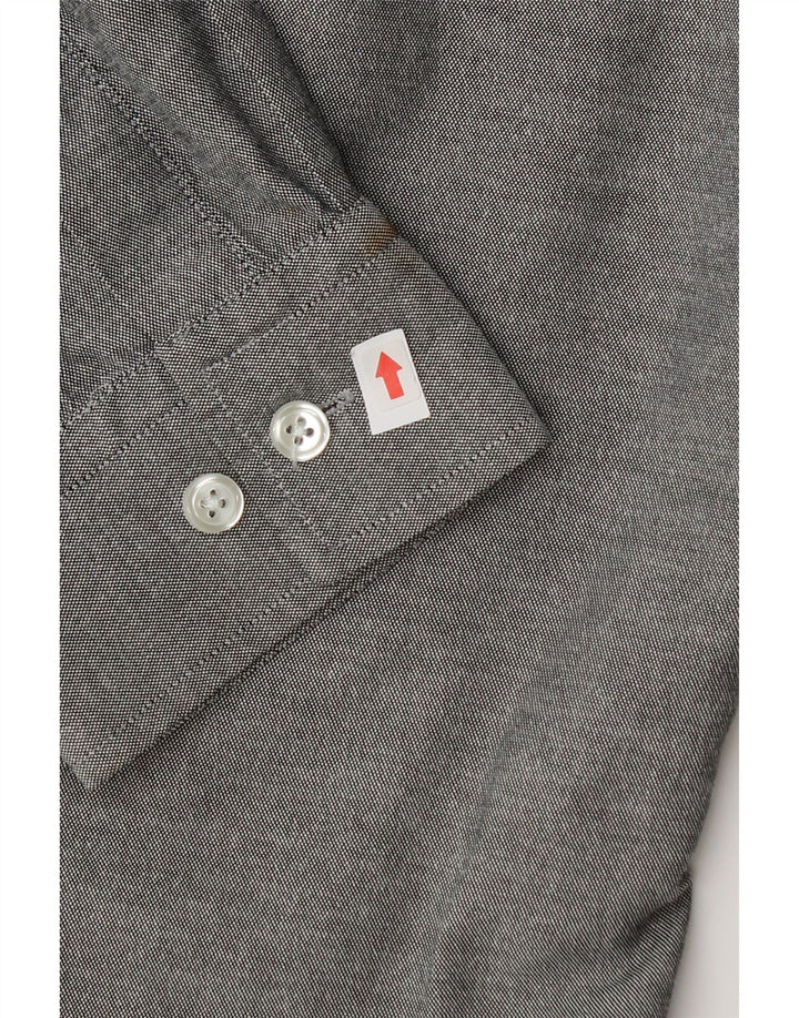 Camicia slim fit da uomo Penguin grande in cotone grigio