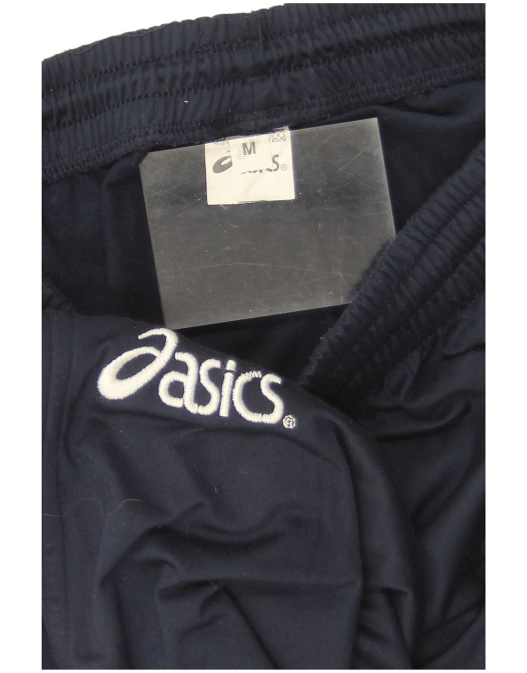 Pantaloni da tuta grafica da uomo Asics medio poliestere blu navy