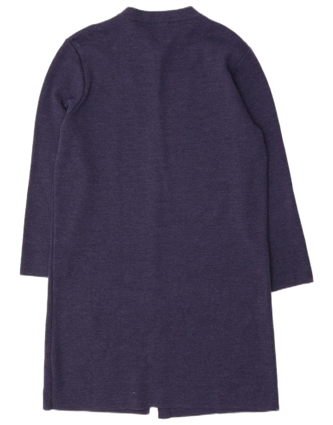 Maglione cardigan lungo da donna Marks & Spencer UK 16 grande lana blu navy