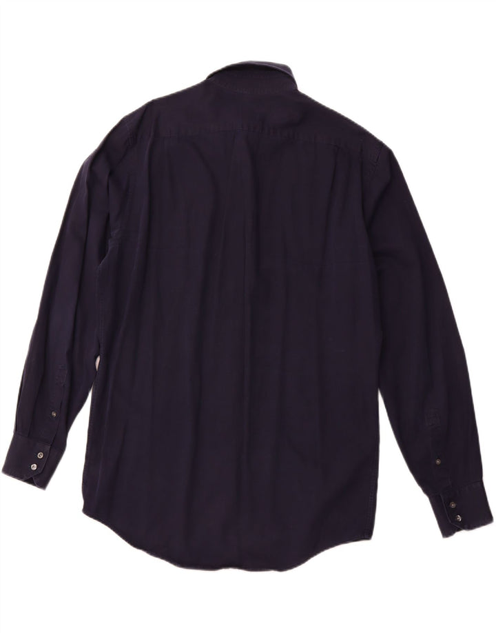 Camicia LACOSTE vestibilità regolare da uomo taglia 41 cotone medio blu navy