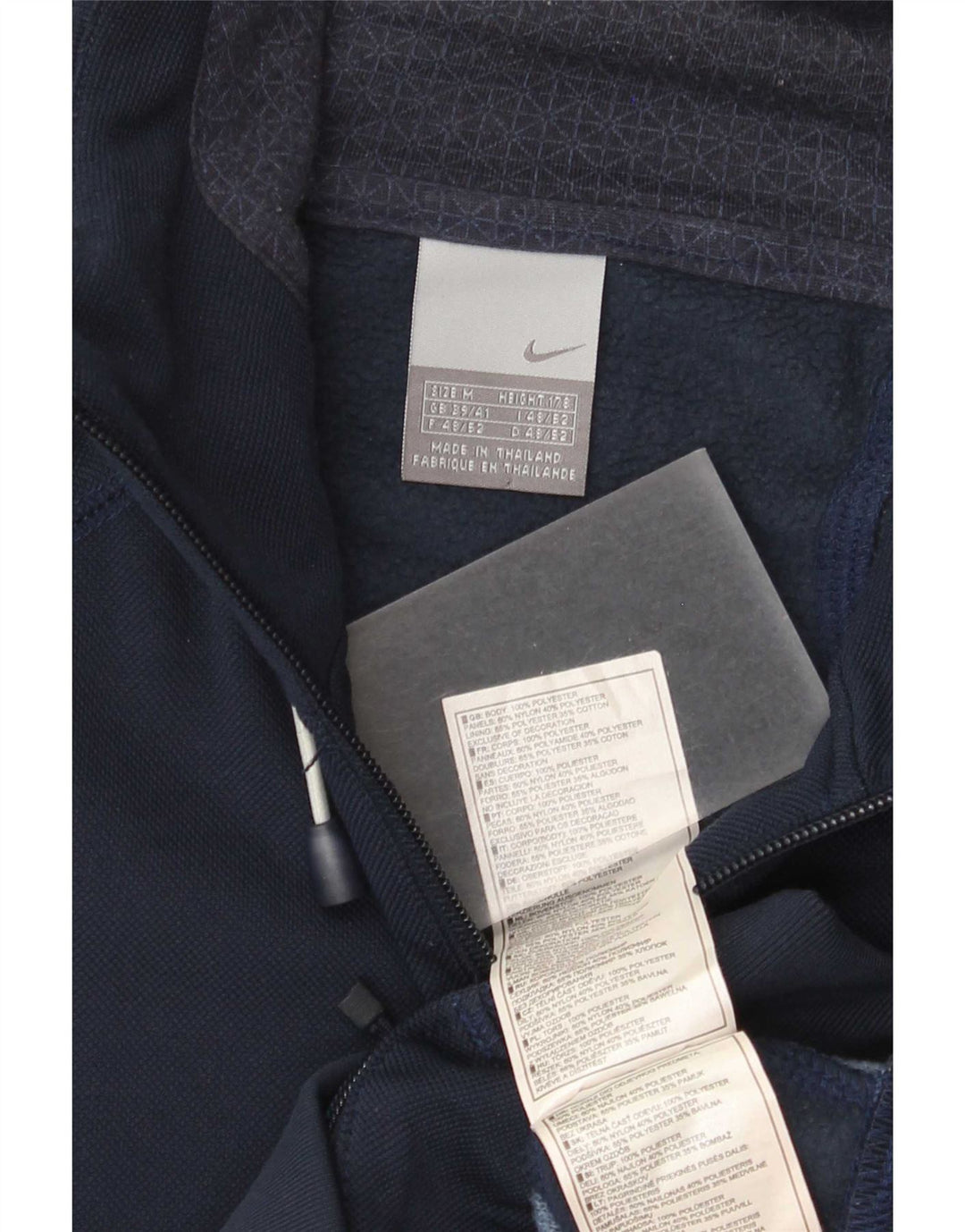 Giacca da ginnastica con cappuccio grafica Nike da uomo, color block medio blu navy