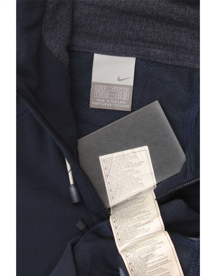 Giacca da ginnastica con cappuccio grafica Nike da uomo, color block medio blu navy