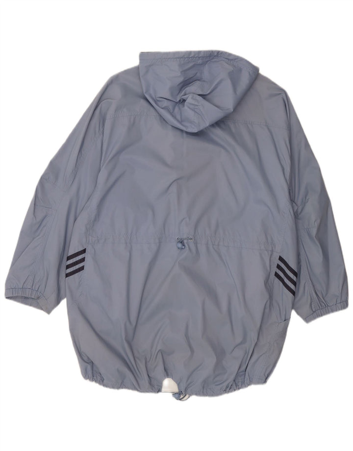 Impermeabile oversize con cappuccio da donna ADIDAS UK 12 blu medio in poliammide