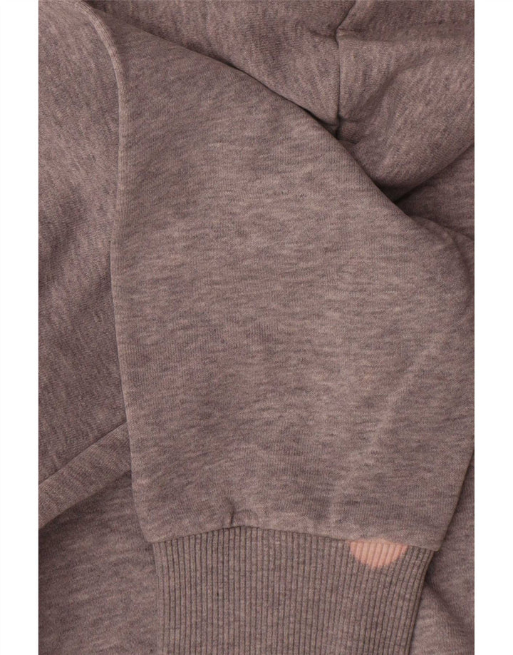 Maglione con cappuccio grafico da uomo Reebok in cotone grigio medio
