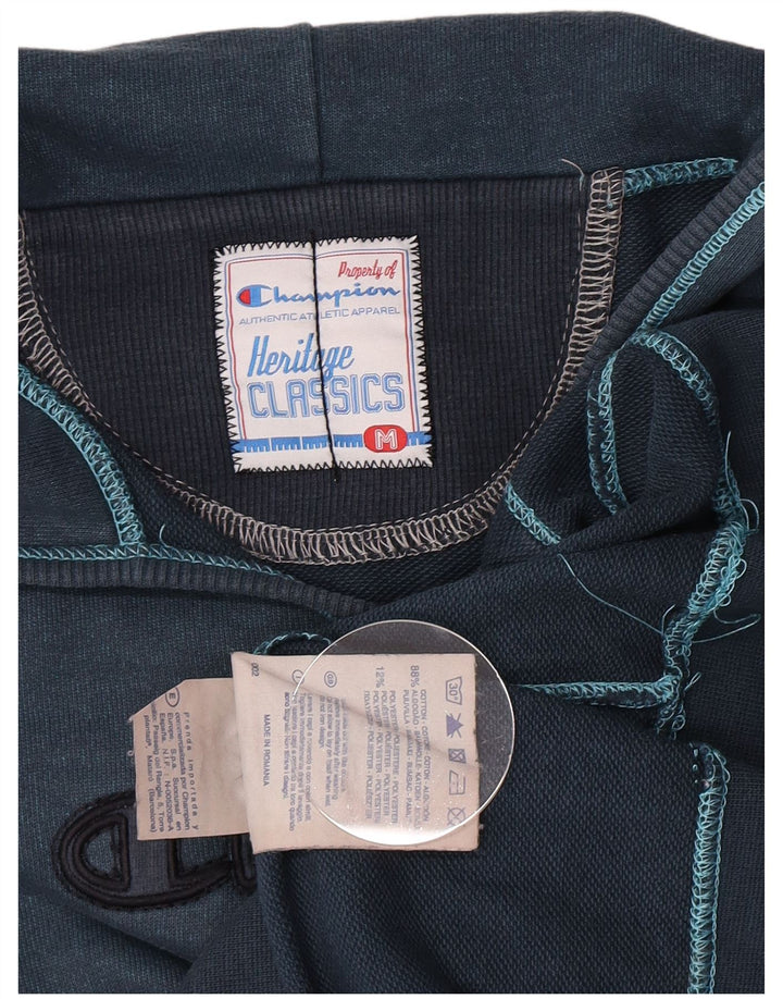 Felpa con cappuccio grafica Champion Heritage Classics da donna UK 12 Blu medio