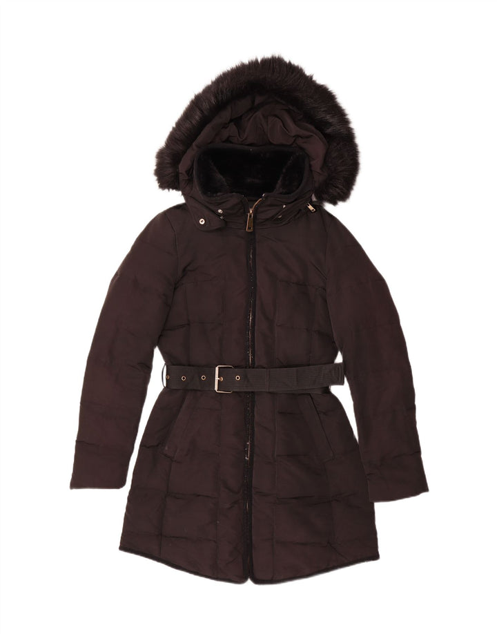 Cappotto imbottito con cappuccio da donna Zara UK 6 XS nero