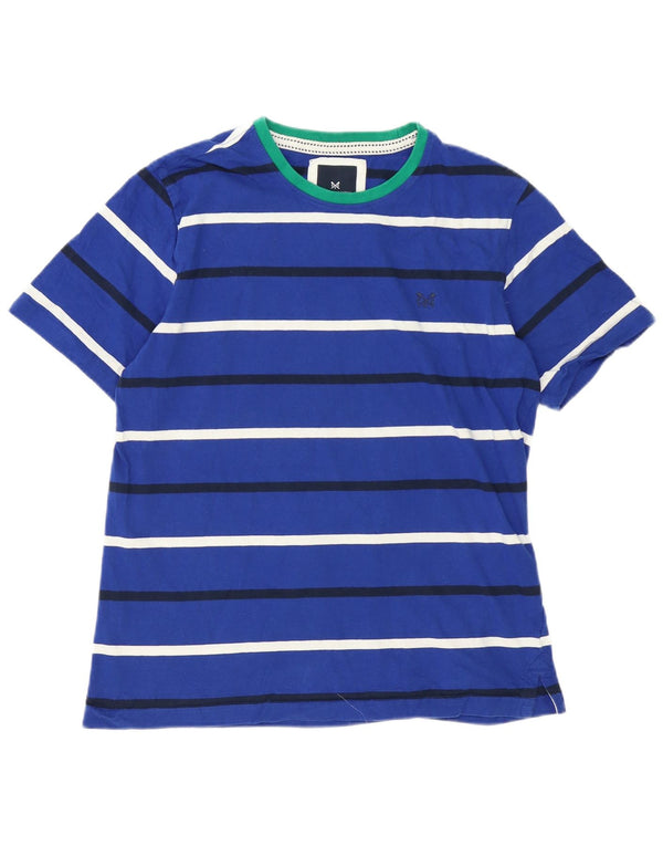Crew Clothing T-shirt da donna Top UK 14 Cotone a righe grandi blu