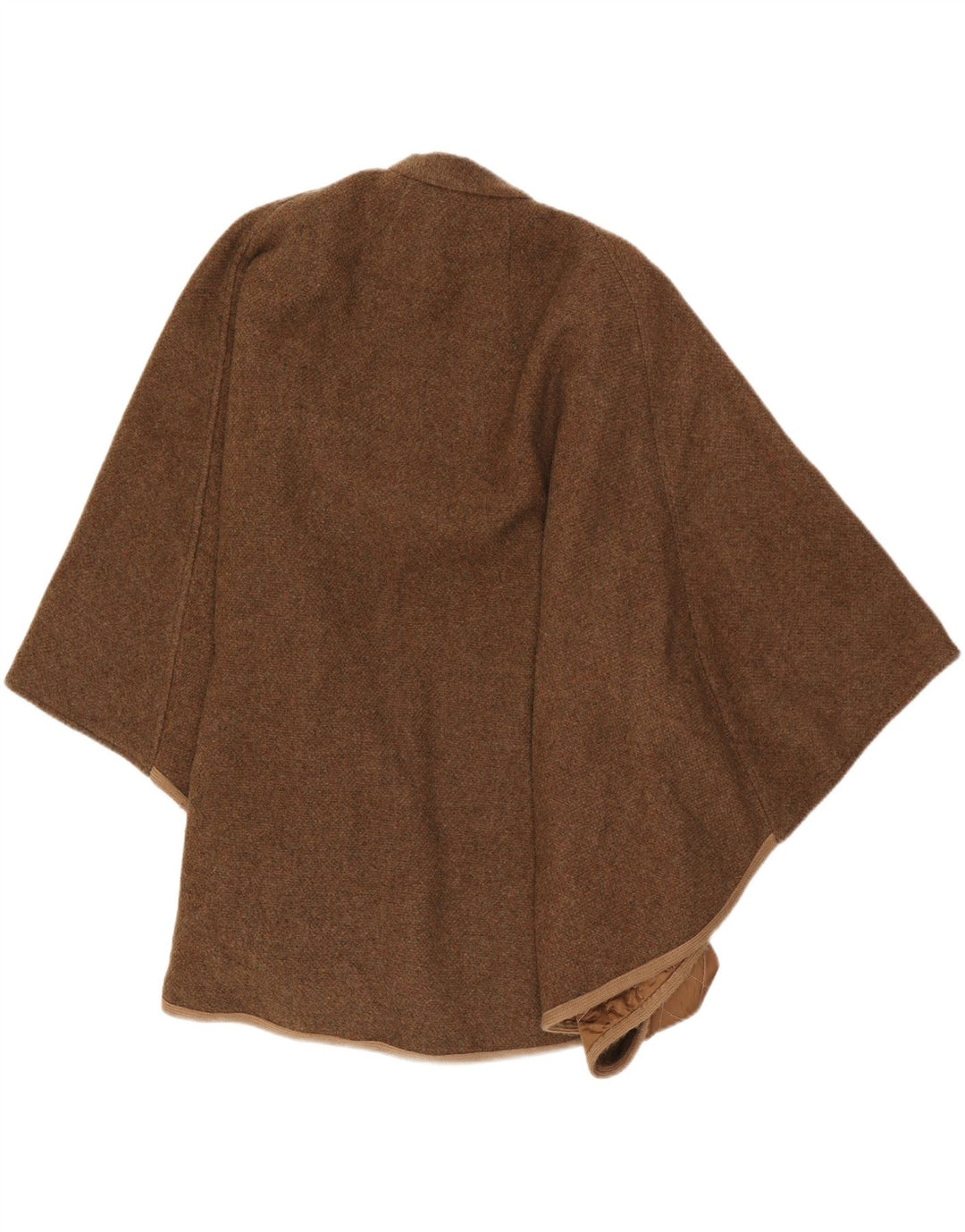 Cappotto poncho vintage da donna, taglia unica, marrone
