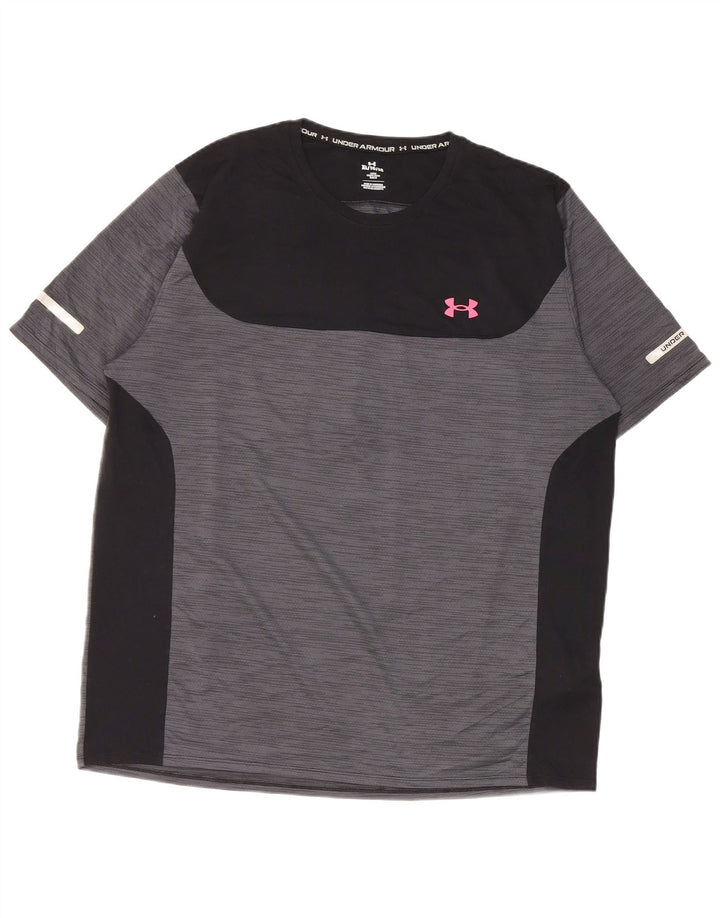 Maglietta da uomo Under Armour Top XL Poliestere color block grigio