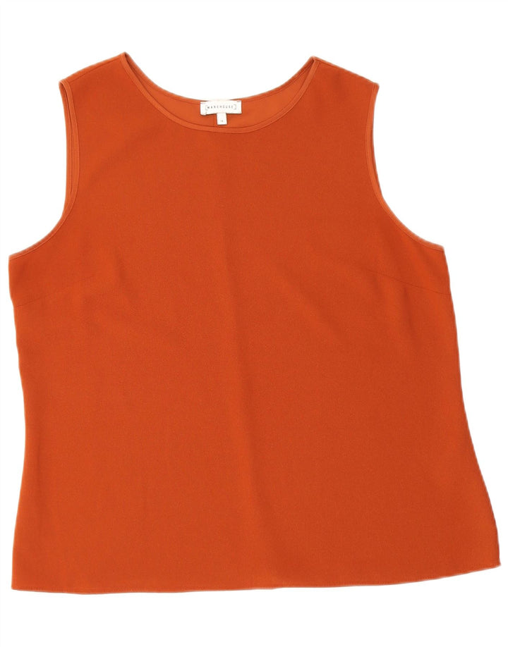 Canotta da donna Warehouse UK 14 Large Arancione Poliestere