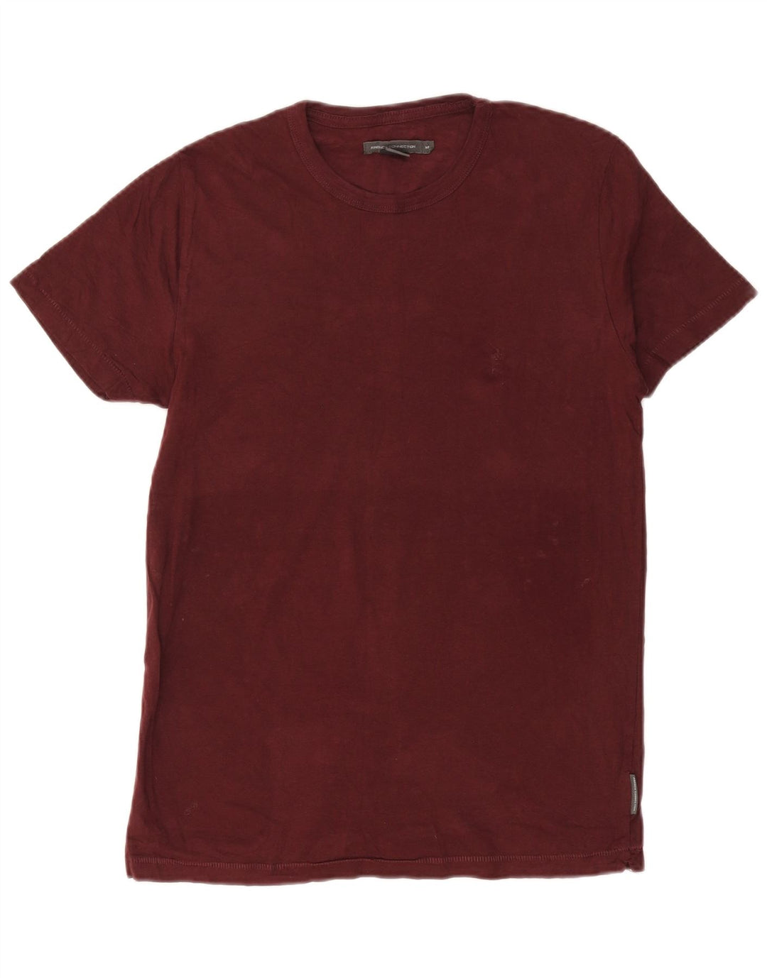 T-shirt da uomo French Connection Top in cotone bordeaux medio