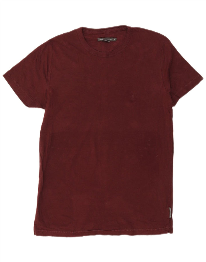 T-shirt da uomo French Connection Top in cotone bordeaux medio