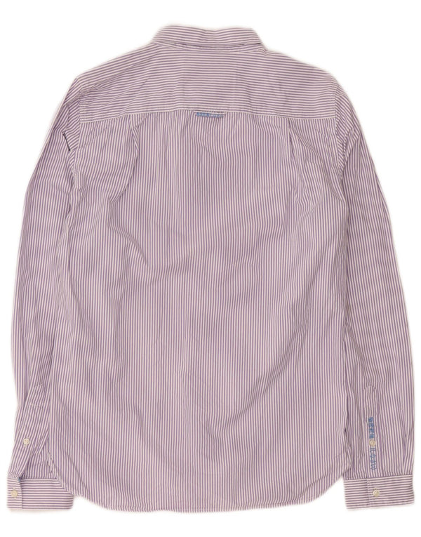 Camicia da uomo Superdry in cotone gessato viola medio