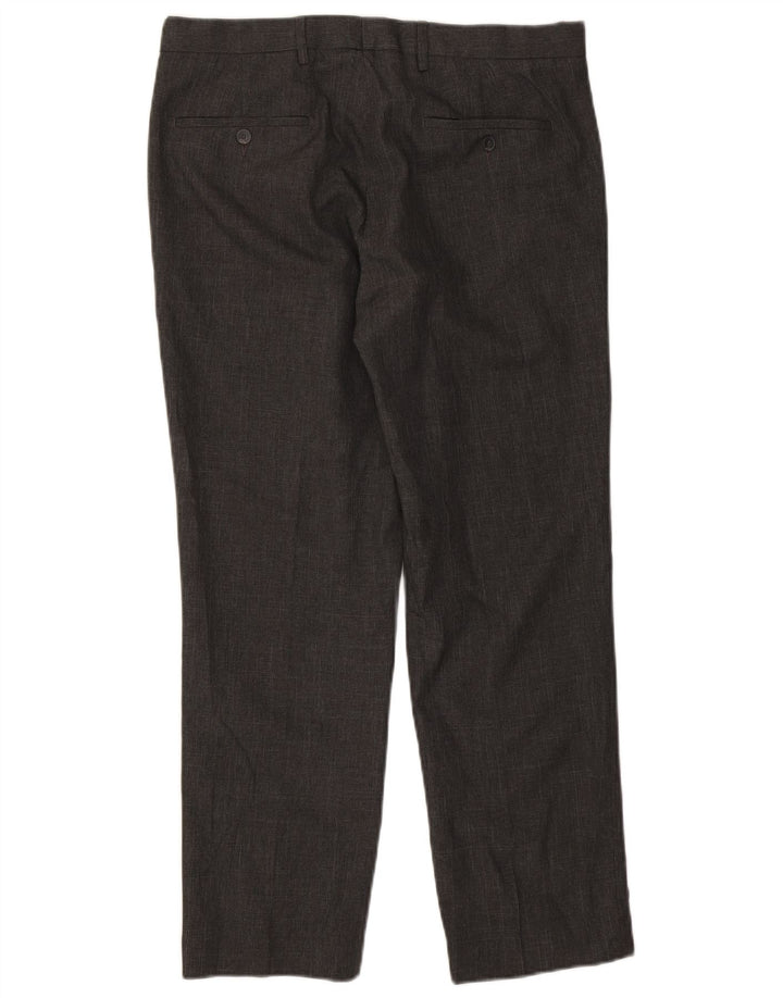 Pantaloni da abito regolari da uomo Marks & Spencer W34 L29 Poliestere grigio