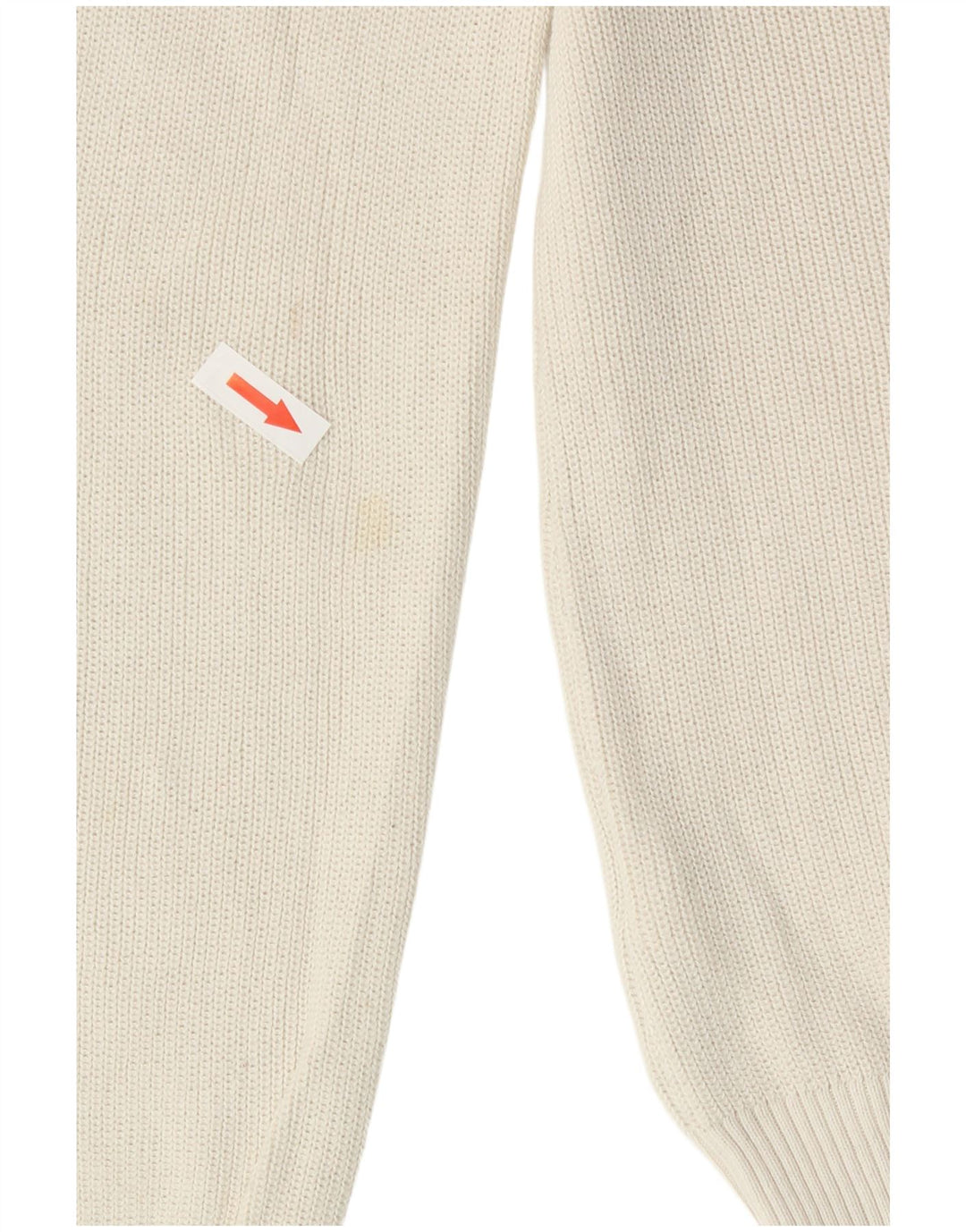 Maglione maglione girocollo con grafica da donna Guess UK 8 piccolo cotone bianco