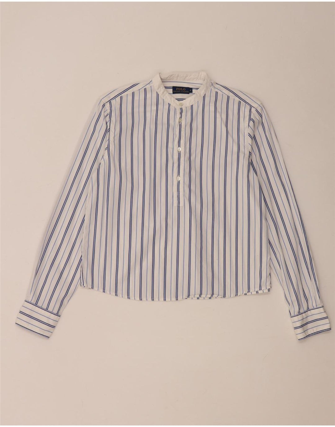 Polo Ralph Lauren Camicia pullover da donna US 4 Small in cotone a righe bianche