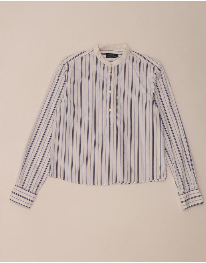 Polo Ralph Lauren Camicia pullover da donna US 4 Small in cotone a righe bianche
