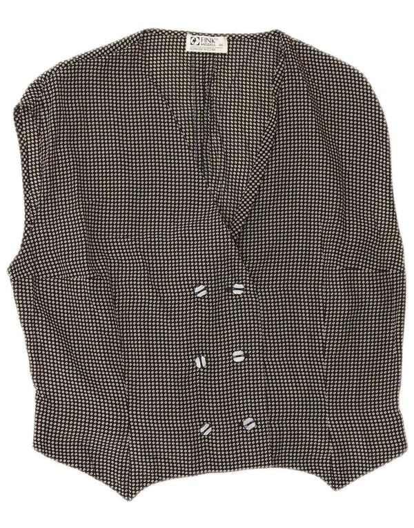 Top corto doppiopetto da donna Fink Modell UK 18 XL Acetato maculato nero