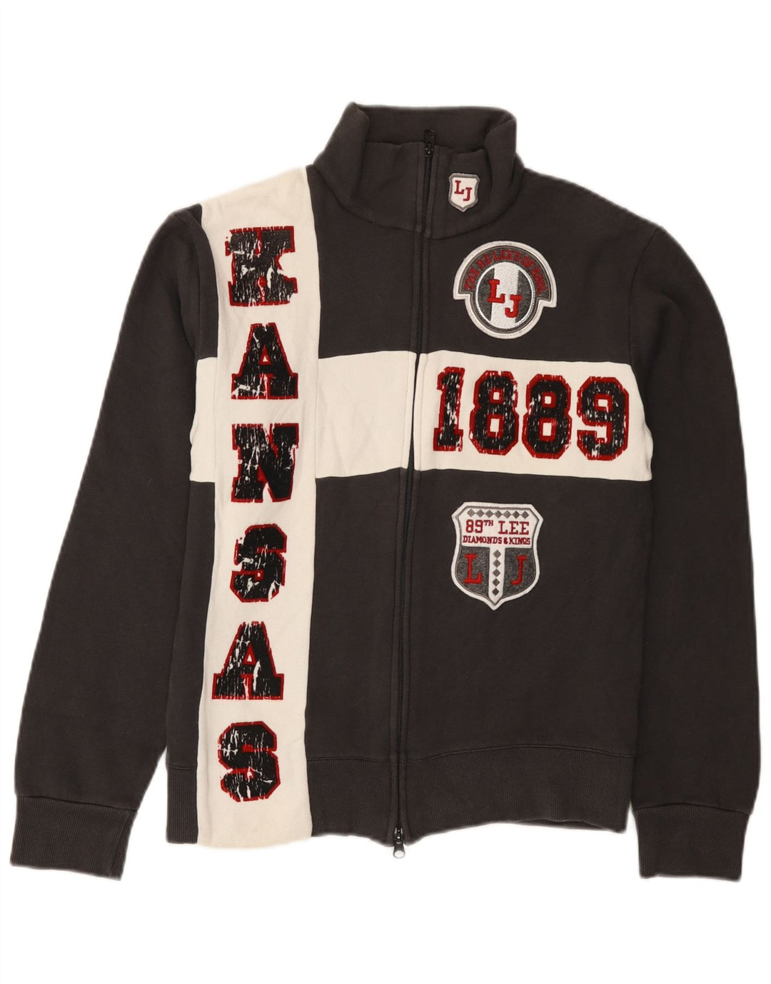 Giacca da tuta da donna Lee Kansas UK 12 Colorblock grigio medio