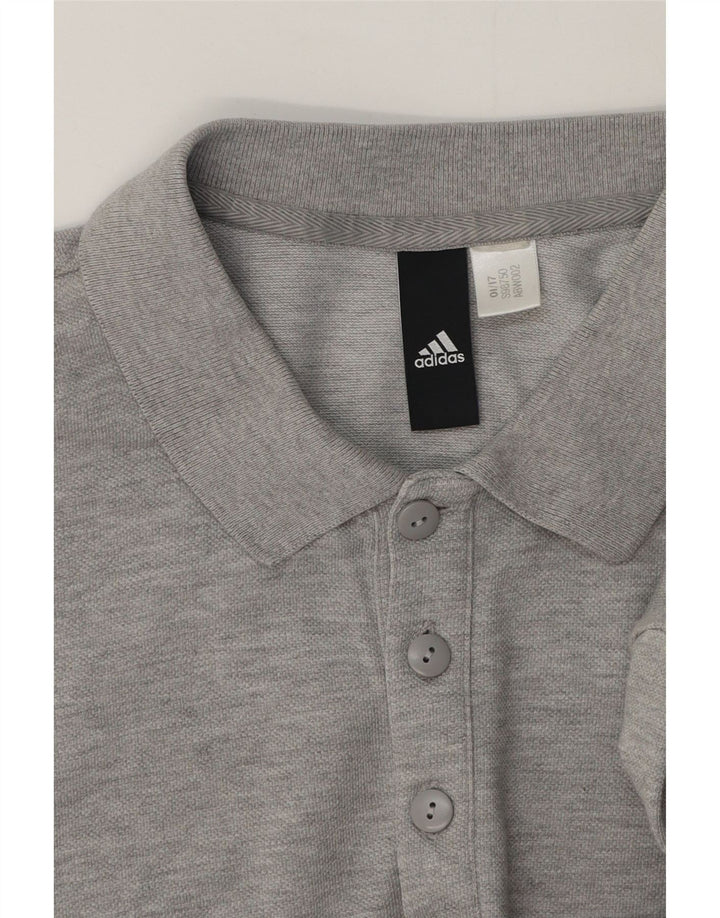 Polo Adidas da uomo grigio medio chiazzato