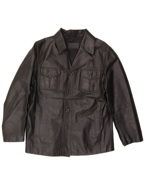 In Extenso Giacca in pelle da uomo UK 40 Large in pelle nera