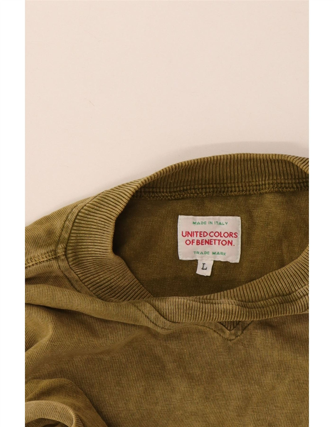 T-shirt da uomo Benetton Top Large verde