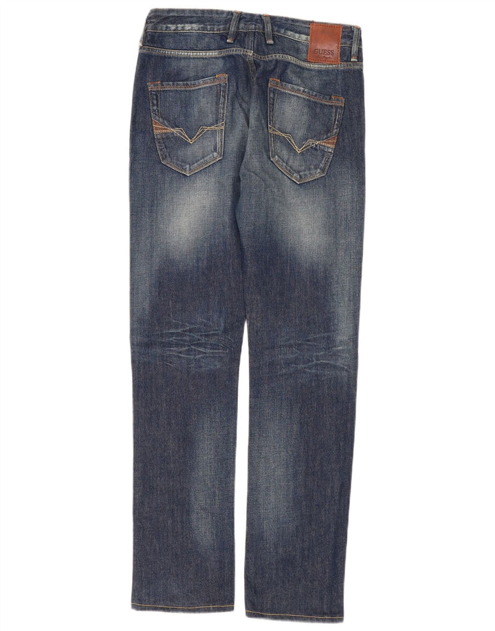 Jeans dritti da donna Guess W30 L33 cotone blu navy