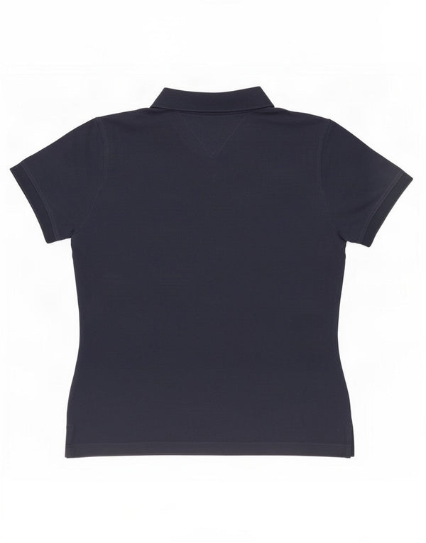 Tommy Hilfiger Womens Polo Shirt UK 14 Large Navy Blue Cotton