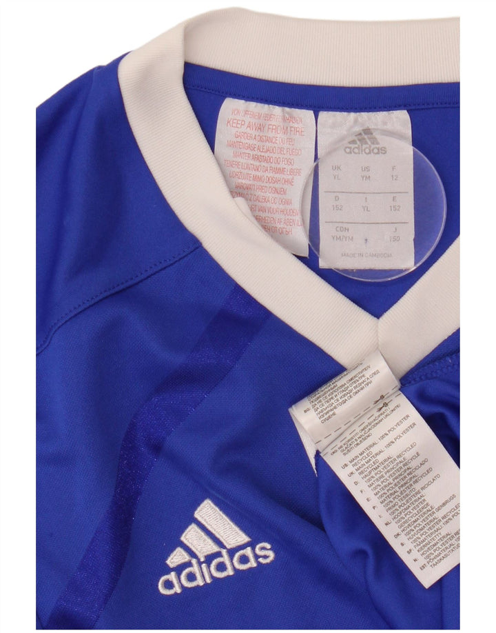 T-shirt ADIDAS da bambino Climalite 11-12 anni Large Blu in poliestere