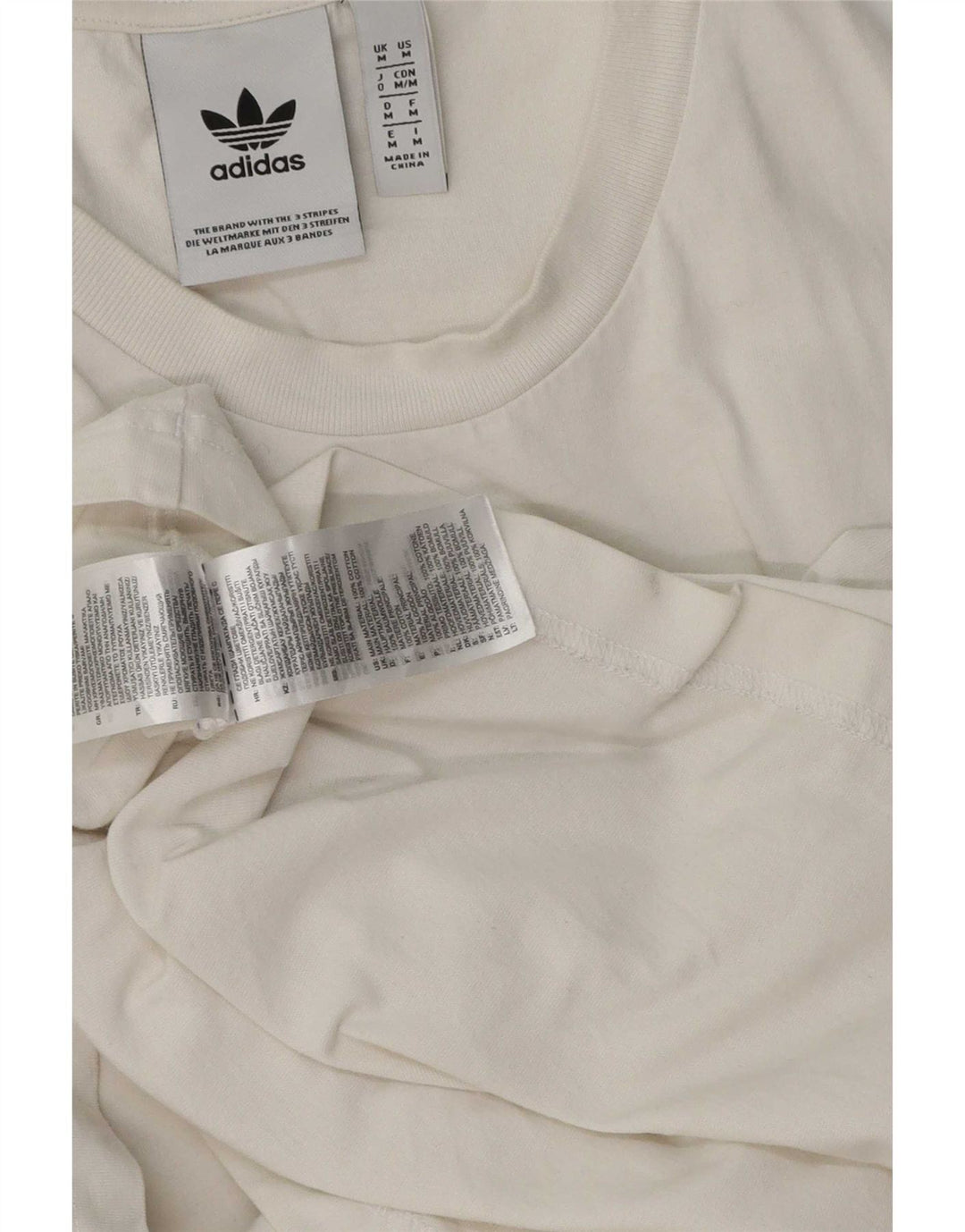 T-shirt grafica da uomo Adidas Top in cotone bianco medio