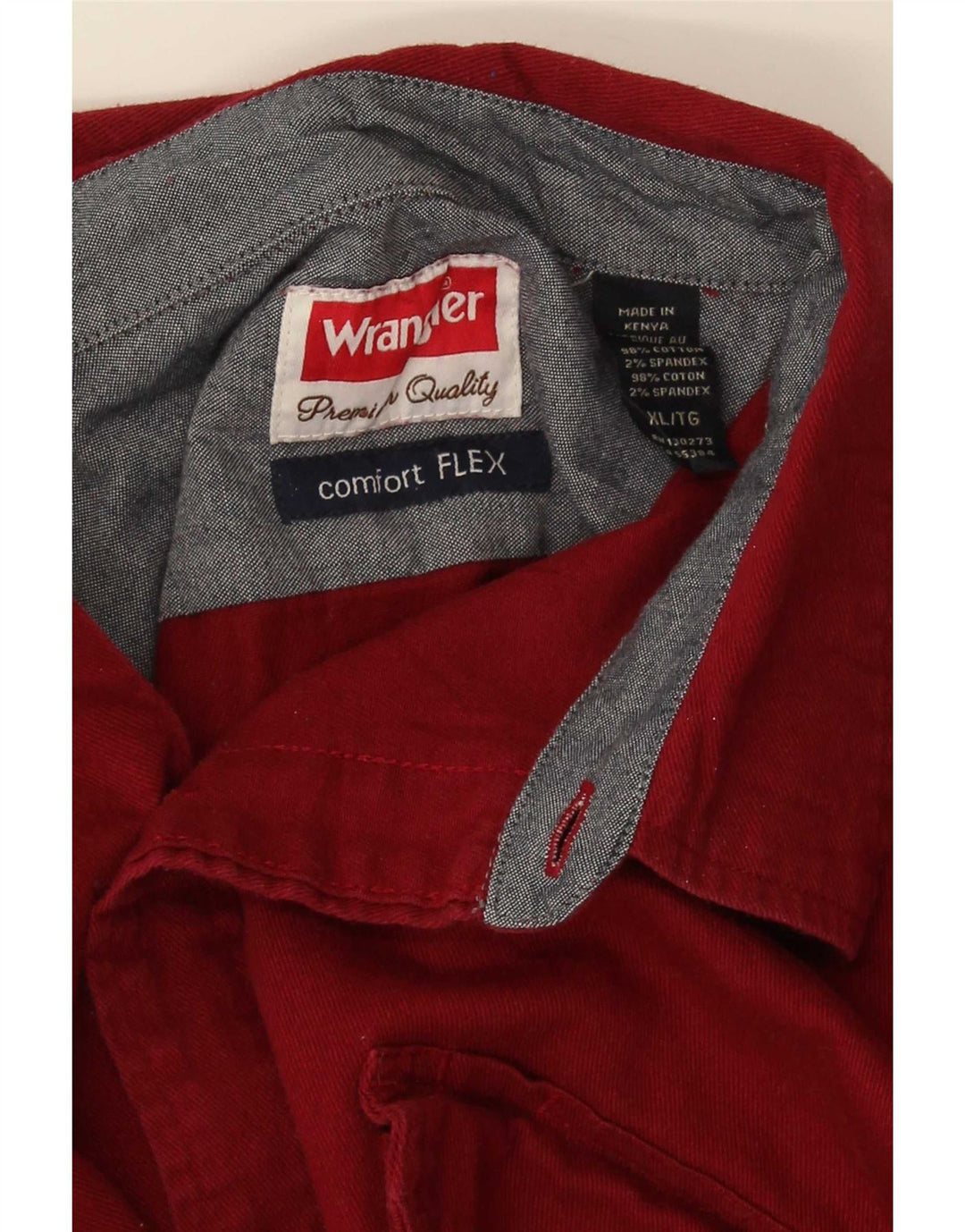 Camicia Wrangler da uomo vestibilità regolare XL in cotone rosso