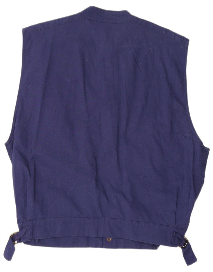 Gilet da uomo vintage UK 40 grande cotone blu navy