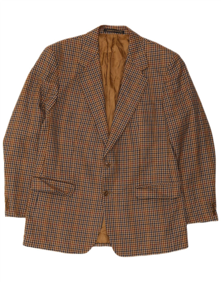 Giacca blazer da uomo St. Michael Marks & Spencer UK 42 grande marrone