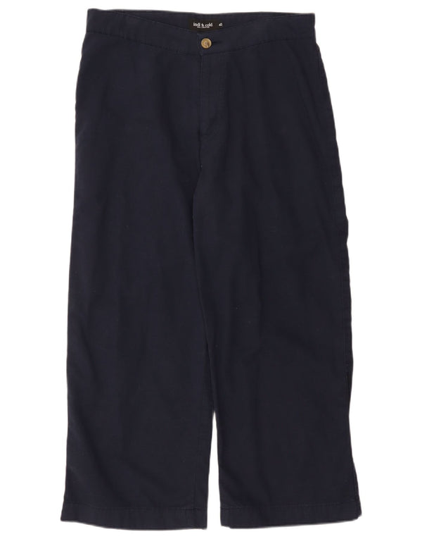 Pantaloni cropped larghi da donna Indi & Cold EU 42 Large W32 L24 Blu navy