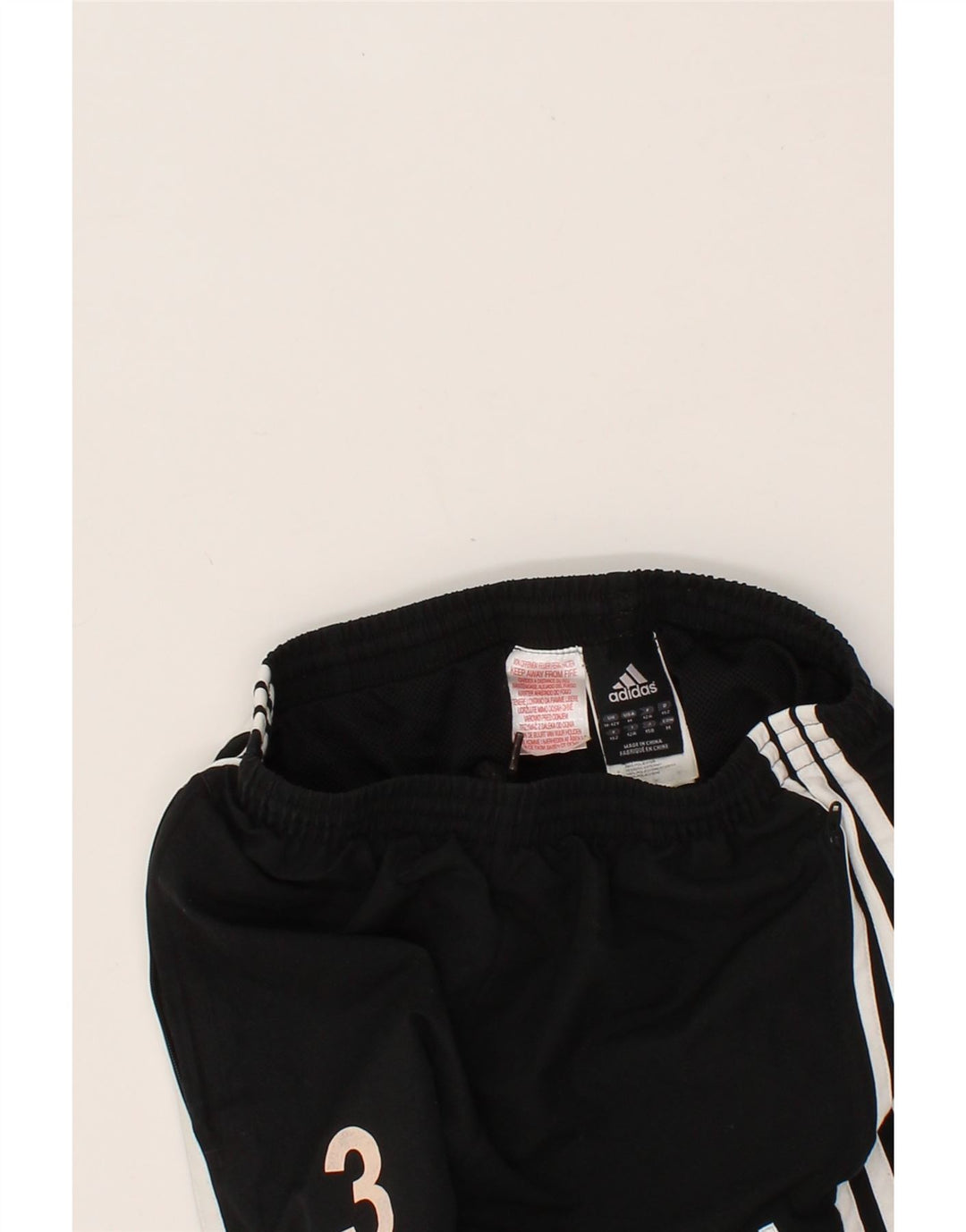 ADIDAS Boys Tracksuit Trousers 11-12 Years Black Polyester Vintage Adidas and Second-Hand Adidas from Messina Hembry 