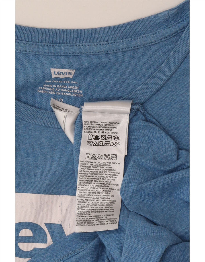 T-shirt grafica da uomo Levi's Top grande in cotone blu