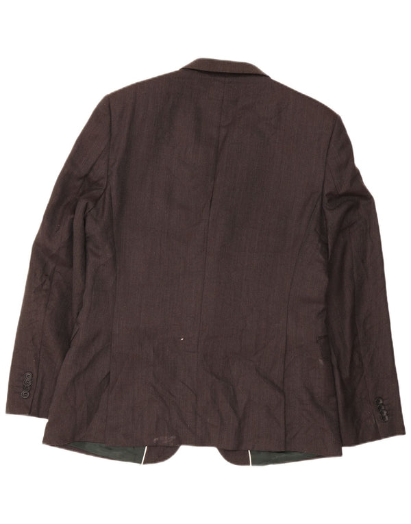 Giacca blazer da uomo a 2 bottoni French Connection UK 42 XL lana grigia classica