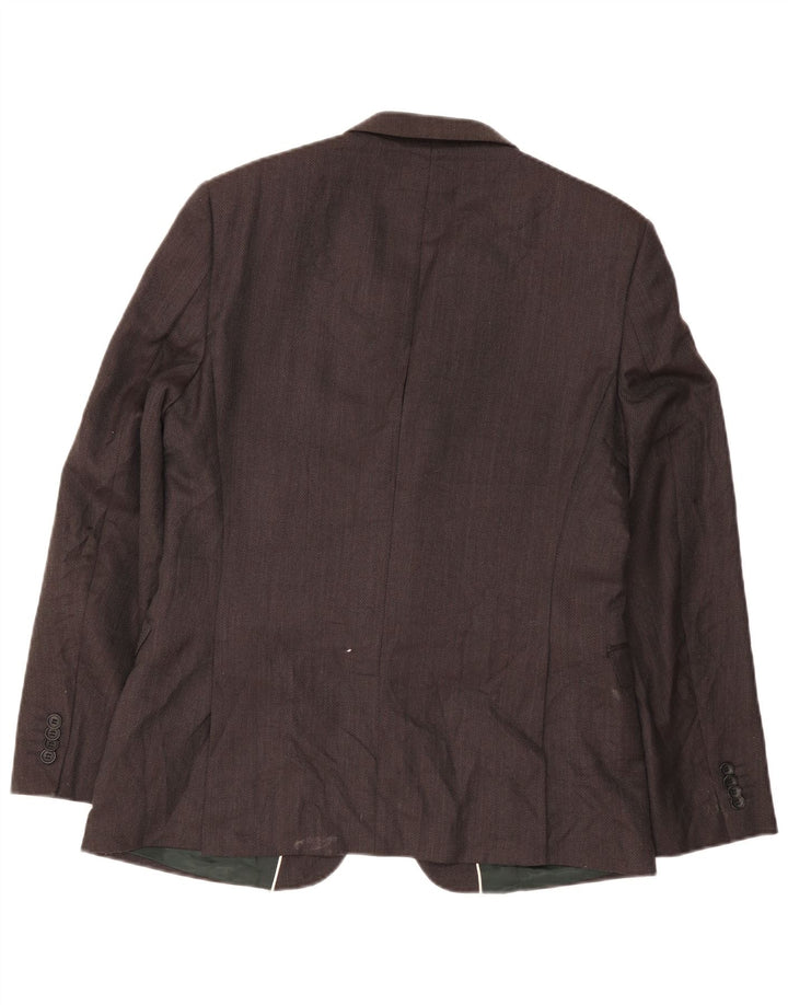 Giacca blazer da uomo a 2 bottoni French Connection UK 42 XL lana grigia classica