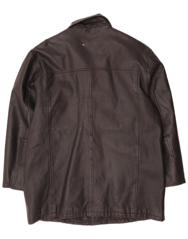 Giacca in pelle da uomo Angelo Litrico UK 42 XL Pelle nera